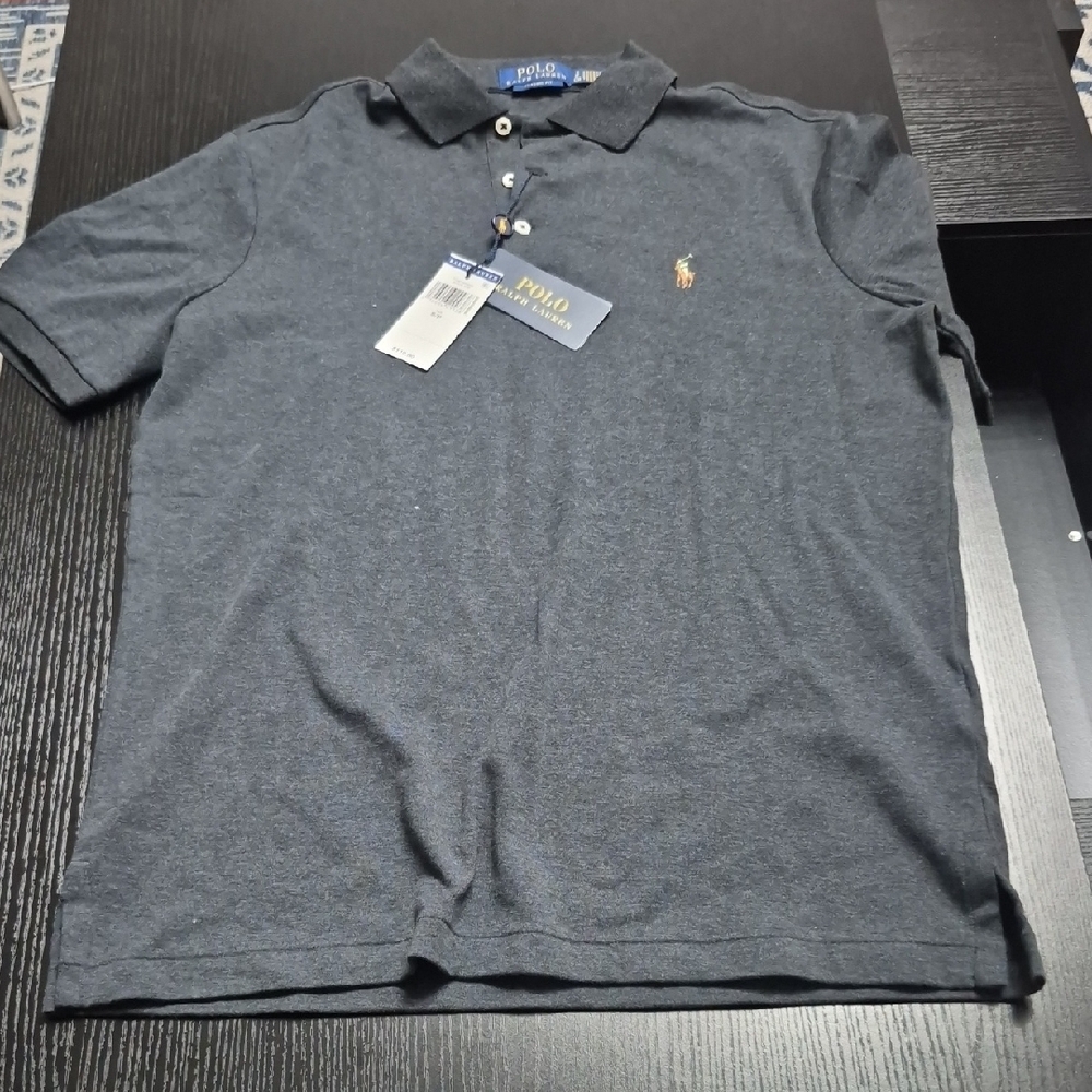 Polo by Ralph Lauren Dark Charcoal Gray Short-Sleeve Polo - Picture 3 of 4